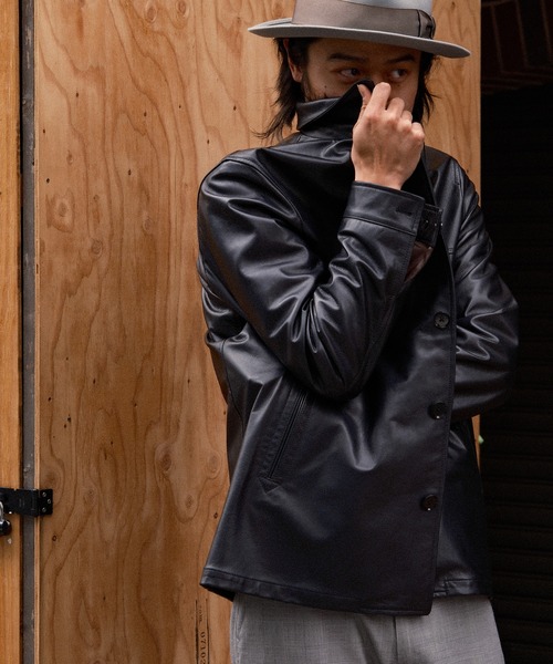MEN'S BIGI(メンズビギ)の「ライトラムレザー カバーオールブルゾン(ブルゾン・メンズ・ブラック・02/03/04)」の12枚目の写真