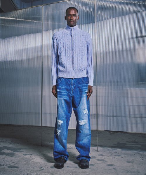 FDR(エフディーアール)の「Destroyed 3XL Hype Jean_Medium Blue(デニムパンツ・メンズ・その他・M/L)」の3枚目の写真