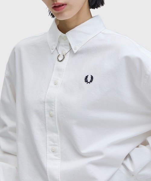 FRED PERRY（フレッドペリー）の「Button Down Shirt／ボタンダウンシャツ（シャツ/ブラウス・レディース・ホワイト・10）」の8枚目の写真