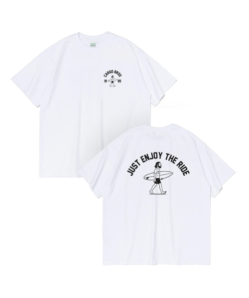 CARGOBROS(カーゴブロス)の「トラベルサーフィンライダー 半袖Tシャツ (ホワイト)(Tシャツ/カットソー・メンズ・その他・S/M/L/XL/2XL)」の1枚目の写真