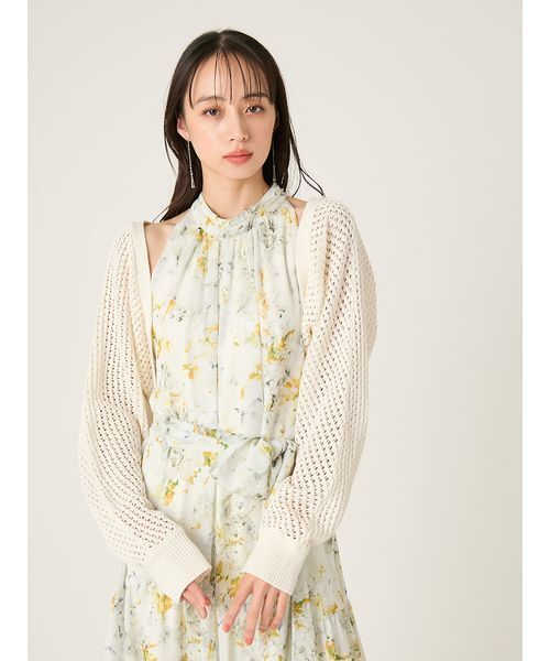 FRAY I.D(フレイアイディー)の「リネンコットンニットボレロカーディガン(カーディガン/ボレロ・レディース・ホワイト/グリーン/ネイビー・F)」の8枚目の写真