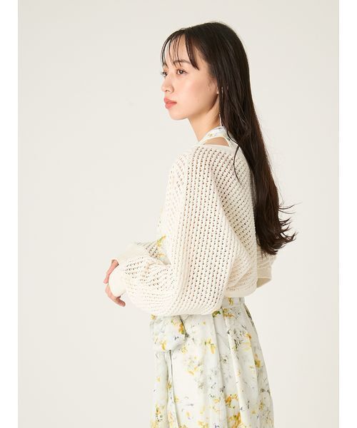 FRAY I.D(フレイアイディー)の「リネンコットンニットボレロカーディガン(カーディガン/ボレロ・レディース・ホワイト/グリーン/ネイビー・F)」の10枚目の写真