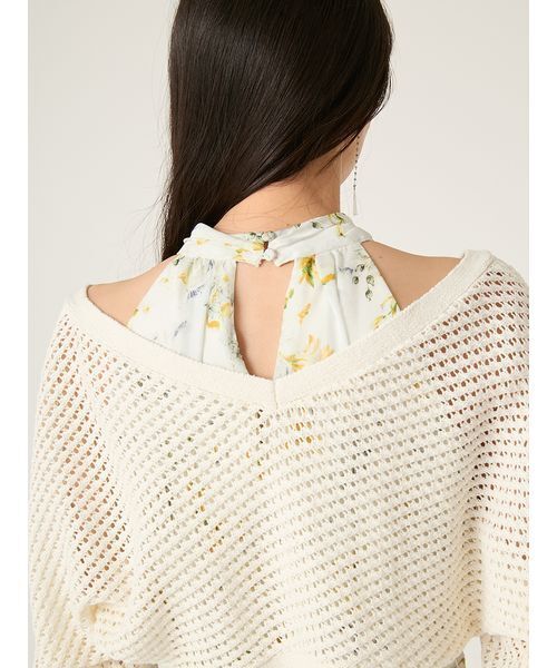 FRAY I.D(フレイアイディー)の「リネンコットンニットボレロカーディガン(カーディガン/ボレロ・レディース・ホワイト/グリーン/ネイビー・F)」の12枚目の写真