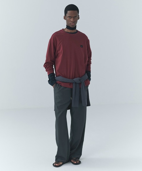 CULLNI（クルニ）の「CULLNI Embroidery Patch Pullover（Tシャツ/カットソー・メンズ・ネイビー/ブラック/ワインレッド/ダークブラウン/ホワイト/グレー・2/1/0）」の8枚目の写真