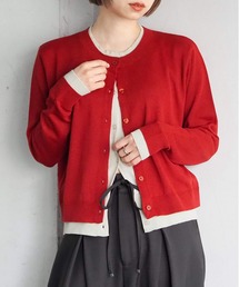 tiptop（ティップトップ）の「配色レイヤードクルーネックカーディガン（カーディガン/ボレロ）」