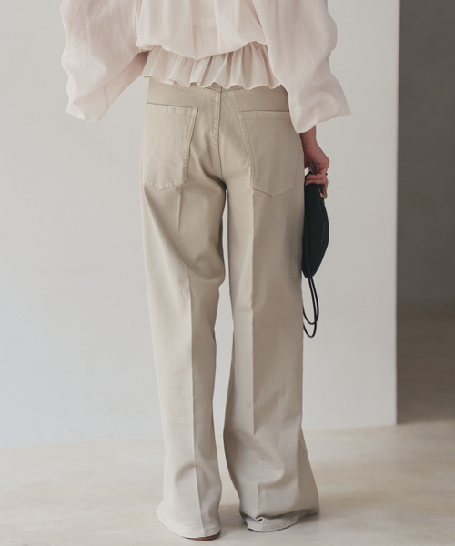 plage（プラージュ）の「Healthy denim / ヘルシーデニム 別注 WIDE デニムパンツ(ベージュ)（デニムパンツ・レディース・ベージュ系その他・24/23/25）」の9枚目の写真