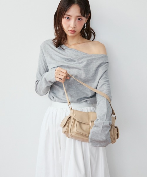 krahe(クレーエ)の「フロントバックル ポケットショルダーバッグ(ショルダーバッグ・レディース・ホワイト/ベージュ/ブラウン・FREE)」の18枚目の写真