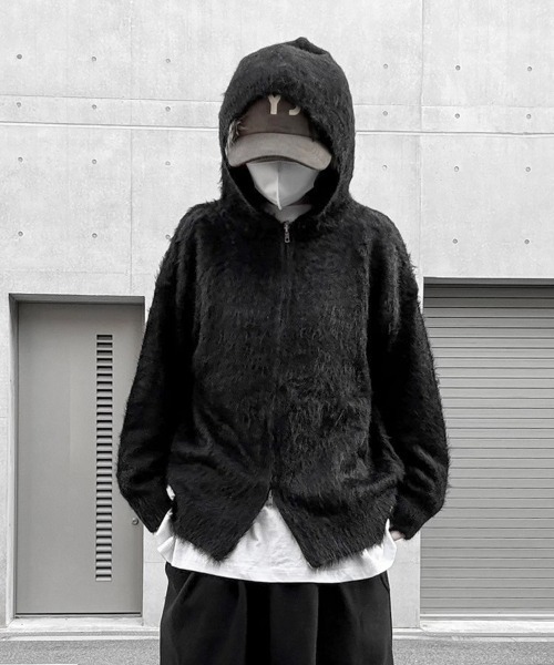 Shaggy Knit Hoodie/シャギーニットフーディー（パーカー）｜YACA