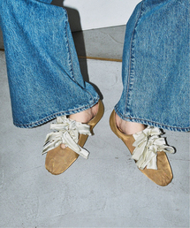 LE TALON（ルタロン）の「《WEB+GRISE新宿店限定/追加》GRISEサテンリボンバレリーナ（その他シューズ）」