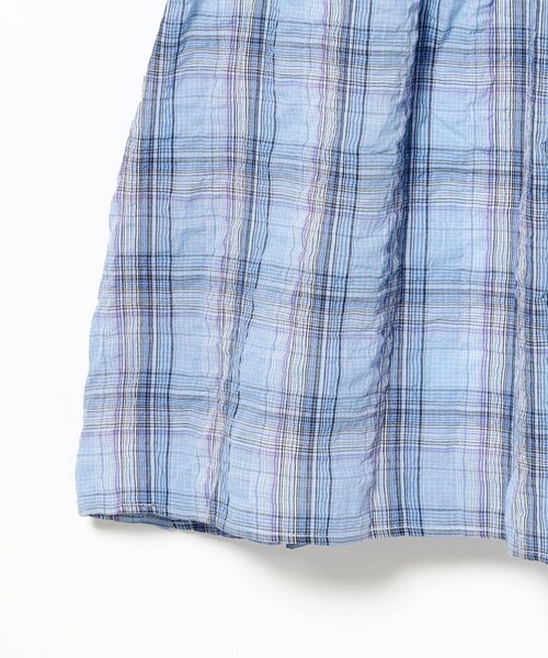 CAROLINA GLASER（カロリナ グレイサー）の「ベロアリボン チェック ミモレ丈 キャミソール ワンピース（ワンピース・レディース・サックスブルー/ブラック・ONE SIZE）」の10枚目の写真