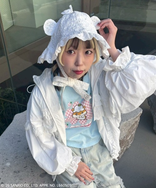 Candy Stripper(キャンディストリッパー)の「【COROCOROKURIRIN】FLOWER LACE HAT(ハット・レディース・オフホワイト・FREE)」の1枚目の写真