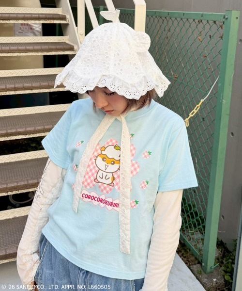 Candy Stripper(キャンディストリッパー)の「【COROCOROKURIRIN】FLOWER LACE HAT(ハット・レディース・オフホワイト・FREE)」の9枚目の写真