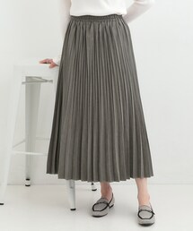 SHOO・LA・RUE | 【洗濯機可/S-LL】縦ラインですっきり見え スエードライクプリーツスカート(スカート)