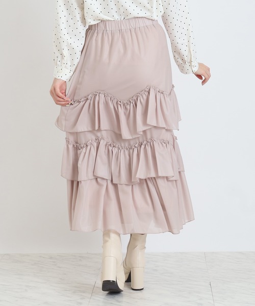 ASTORIA ODIER(アストリアオディール)の「エアリーティアードスカート(スカート・レディース・ミント/ラベンダー/ピンク/アイボリー・MEDIUM)」の20枚目の写真