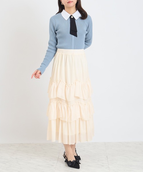 ASTORIA ODIER(アストリアオディール)の「エアリーティアードスカート(スカート・レディース・ミント/ラベンダー/ピンク/アイボリー・MEDIUM)」の11枚目の写真