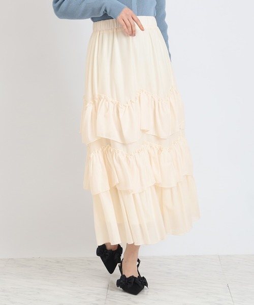 ASTORIA ODIER(アストリアオディール)の「エアリーティアードスカート(スカート・レディース・ミント/ラベンダー/ピンク/アイボリー・MEDIUM)」の22枚目の写真