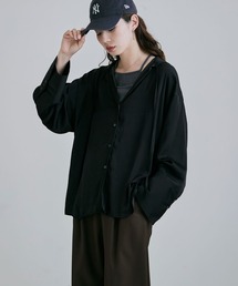 メルティングシアーフードオーバーシャツ