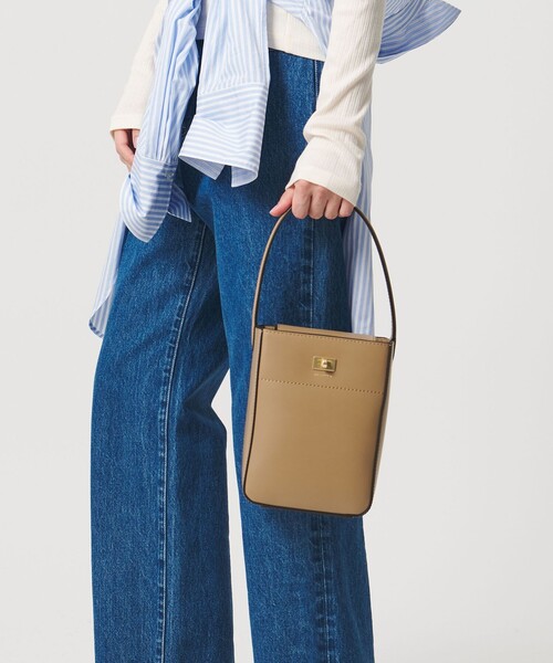 ORSETTO（オルセット）の「【一部別注】＜ORSETTO＞SCATOLA バッグ（ハンドバッグ・レディース・ベージュ/ブラック・FREE）」の5枚目の写真