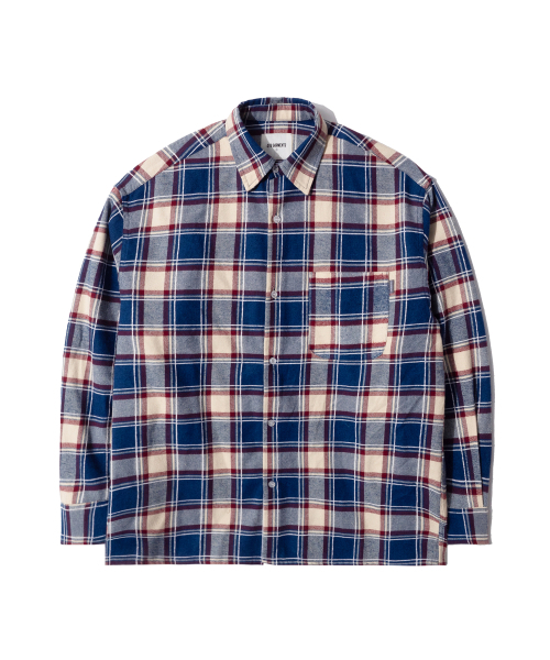 QT8 GARMENTS(キューティーエイトガーメント)の「LB Rustic Core Flannel Check Shirt (Blue)(シャツ/ブラウス・レディース・その他・X-LARGE/LARGE/MEDIUM)」の11枚目の写真