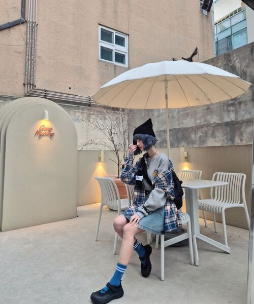 QT8 GARMENTS(キューティーエイトガーメント)の「LB Rustic Core Flannel Check Shirt (Blue)(シャツ/ブラウス・レディース・その他・X-LARGE/LARGE/MEDIUM)」の7枚目の写真