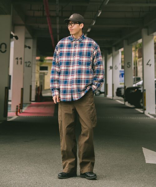 QT8 GARMENTS(キューティーエイトガーメント)の「LB Rustic Core Flannel Check Shirt (Blue)(シャツ/ブラウス・レディース・その他・X-LARGE/LARGE/MEDIUM)」の4枚目の写真