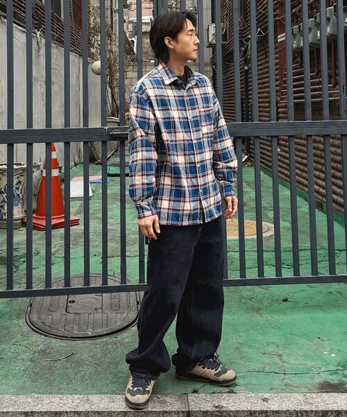 QT8 GARMENTS(キューティーエイトガーメント)の「LB Rustic Core Flannel Check Shirt (Blue)(シャツ/ブラウス・レディース・その他・X-LARGE/LARGE/MEDIUM)」の3枚目の写真
