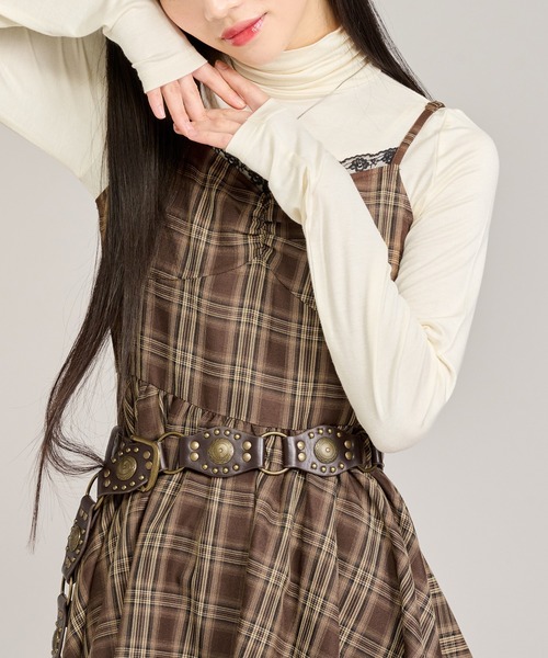 apres jour mignon（アプレジュールミニョン）の「クシュクシュインナー（Tシャツ/カットソー・レディース・ブルー/アイボリー/ピンク/イエロー・X-LARGE/フリー）」の18枚目の写真