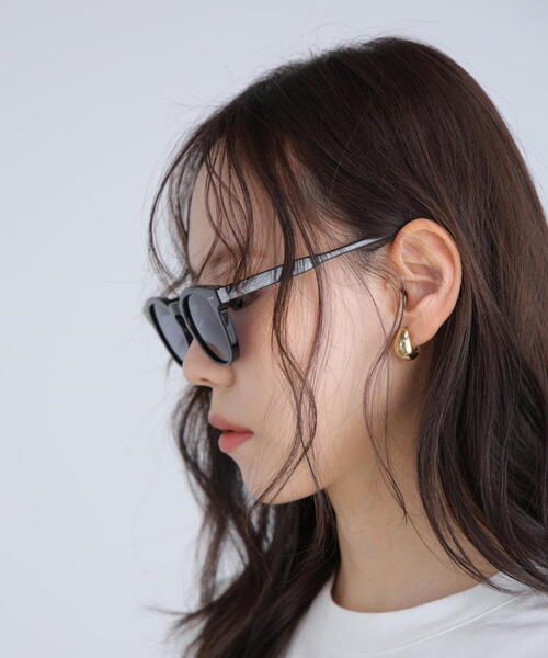 FREE'S MART（フリーズマート）の「ボストンサングラス（サングラス・レディース・ブラック/ベージュ/ブラウン・ﾌﾘ-）」の5枚目の写真