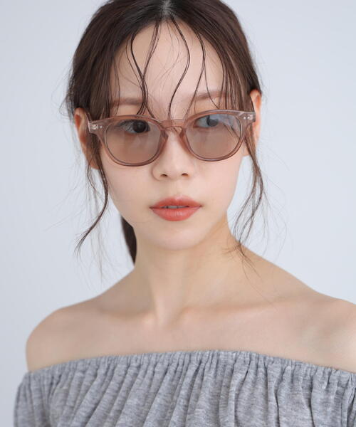 FREE'S MART（フリーズマート）の「ボストンサングラス（サングラス・レディース・ブラック/ベージュ/ブラウン・ﾌﾘ-）」の7枚目の写真