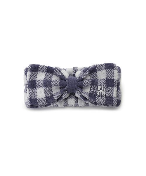 gelato pique（ジェラートピケ）の「チェック柄ヘアバンド（その他ルームウェア・レディース・ピンク/ブルー/ネイビー・F）」の2枚目の写真