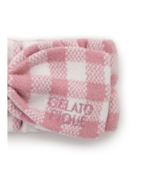 gelato pique（ジェラートピケ）の「チェック柄ヘアバンド（その他ルームウェア・レディース・ピンク/ブルー/ネイビー・F）」の7枚目の写真