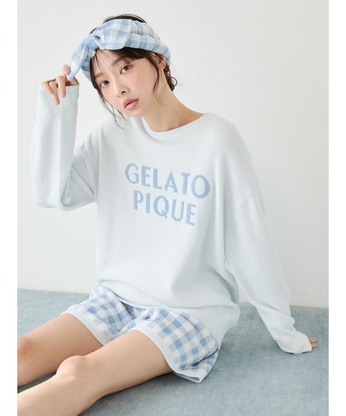 gelato pique（ジェラートピケ）の「チェック柄ヘアバンド（その他ルームウェア・レディース・ピンク/ブルー/ネイビー・F）」の9枚目の写真