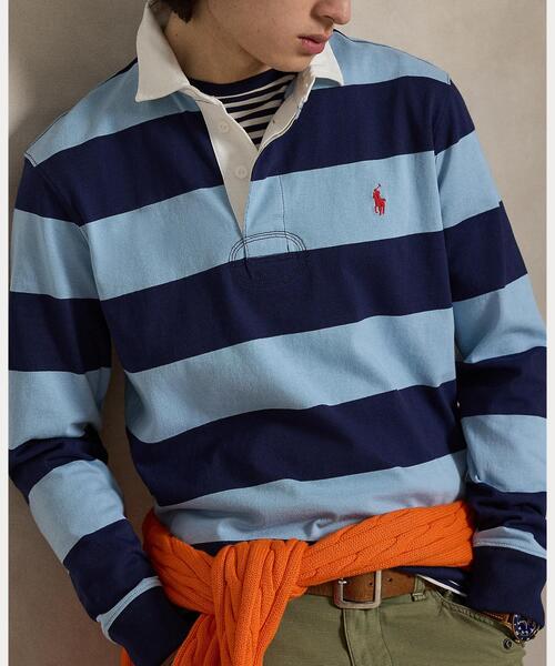 POLO RALPH LAUREN（ポロ ラルフ ローレン）の「アイコニック ラグビー シャツ（その他トップス・メンズ・ブルー・XXL/XS/L/XL/S/M）」の5枚目の写真
