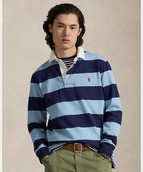 POLO RALPH LAUREN（ポロ ラルフ ローレン）の「アイコニック ラグビー シャツ（その他トップス・メンズ・ブルー・XXL/XS/L/XL/S/M）」の4枚目の写真