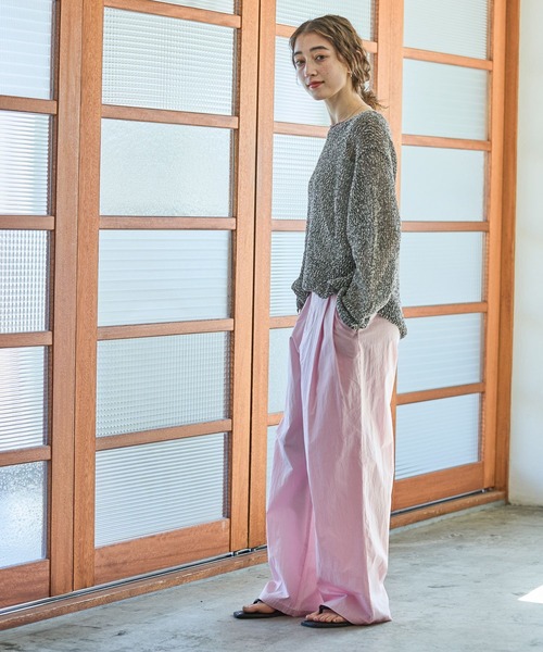 GEORGE'S（ジョージズ）の「メッシュニットプルオーバー（ニット/セーター・レディース・オフホワイト/ブラウン/ブラックミックス・FREE）」の17枚目の写真