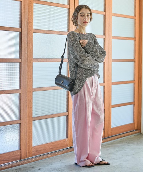 GEORGE'S（ジョージズ）の「メッシュニットプルオーバー（ニット/セーター・レディース・オフホワイト/ブラウン/ブラックミックス・FREE）」の19枚目の写真