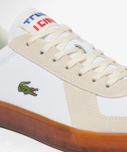 LACOSTE(ラコステ)の「メンズ BASESHOT PRO 126 1 SMA レザー スエード切り替え ローカットスニーカー(スニーカー・メンズ・ホワイト/ライトグレー/ライトブルー・28.0cm/26.5cm/27.0cm/26.0cm/25.5cm/28.5cm/25.0cm)」の4枚目の写真