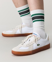 LACOSTE | メンズ BASESHOT PRO 126 1 SMA レザー スエード切り替え ローカットスニーカー(スニーカー)