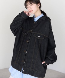 pocket | デニムフードブルゾン(デニムジャケット)