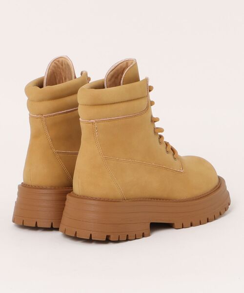 SPINNS（スピンズ）の「ショートマウンテンブーツ（ブーツ・レディース・ブラック/キャメル・L/M）」の3枚目の写真