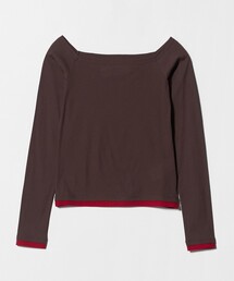 JANESMITH | ＜JANE SMITH ＞オフショルダー バイカラー プルオーバー(Tシャツ/カットソー)