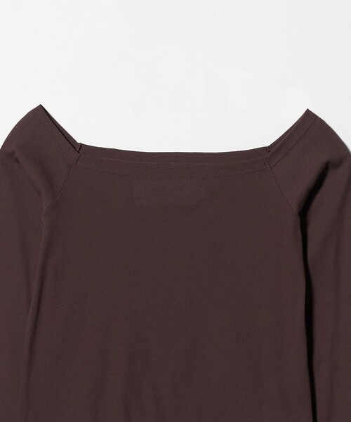 JANESMITH(ジェーンスミス)の「<JANE SMITH >オフショルダー バイカラー プルオーバー(Tシャツ/カットソー・レディース・ブラウン系・38)」の3枚目の写真