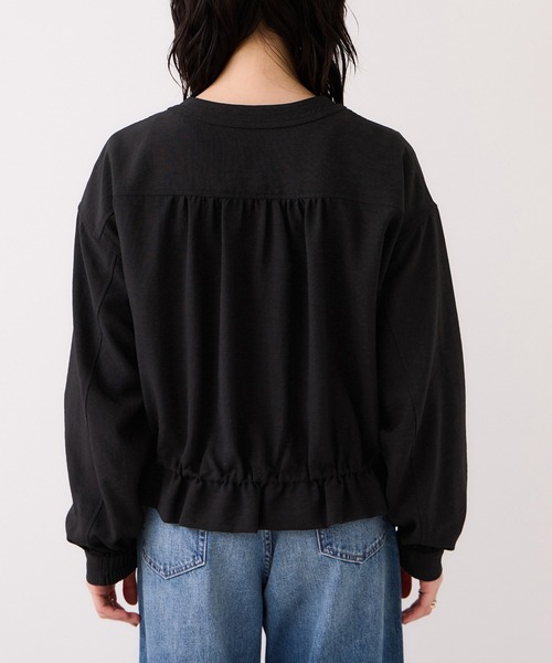 VIS（ビス）の「美easyリネンライクジップ裾フリルブルゾン/イージーケア・接触冷感（ブルゾン・レディース・ブラック/キナリ・FREE）」の19枚目の写真
