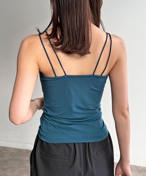 CPCM（シーピーシーエム）の「接触冷感カップ付きキャミ（キャミソール・レディース・ブラック/ライトベージュ/ブルー/ホワイト系その他/ブラウン/グリーン系・LARGE/SMALL/MEDIUM）」の7枚目の写真