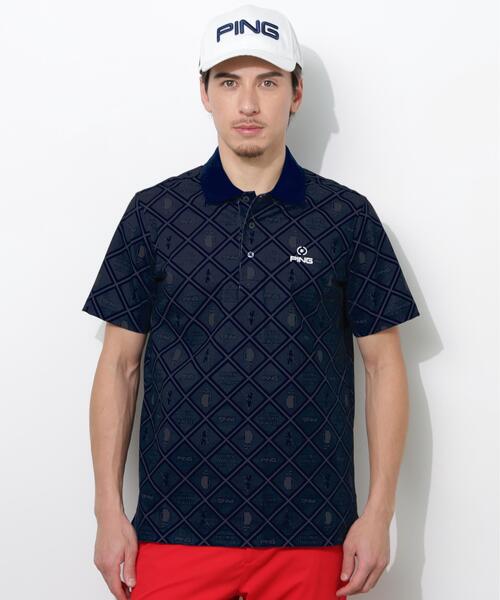 PING(ピン)の「【PING APPAREL】EPIX変形ストレッチサッカー半袖ポロシャツ(ポロシャツ・メンズ・ホワイト/レッド/ネイビー・LL1/L/LL/M/S)」の2枚目の写真
