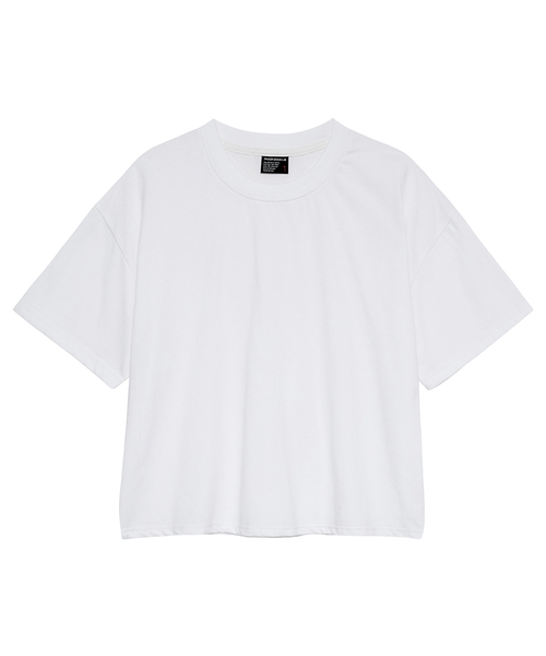 ELIMENO(エリメノ)の「ELベーシック メンズ クロップ 半袖Tシャツ 3カラー(Tシャツ/カットソー・メンズ・ブラック/グレー/ホワイト・1/2/3)」の2枚目の写真