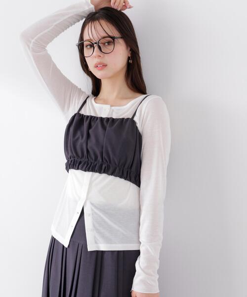 PROPORTION BODY DRESSING（プロポーションボディドレッシング）の「＜セットアップ対応＞ギャザービスチェ / 1216110313（その他トップス・レディース・ベージュ/ダークグレー/オフホワイト・FREE）」の5枚目の写真