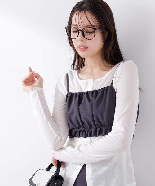 PROPORTION BODY DRESSING（プロポーションボディドレッシング）の「＜セットアップ対応＞ギャザービスチェ / 1216110313（その他トップス・レディース・ベージュ/ダークグレー/オフホワイト・FREE）」の8枚目の写真