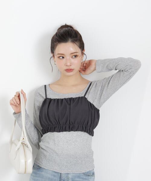 PROPORTION BODY DRESSING（プロポーションボディドレッシング）の「＜セットアップ対応＞ギャザービスチェ / 1216110313（その他トップス・レディース・ベージュ/ダークグレー/オフホワイト・FREE）」の10枚目の写真