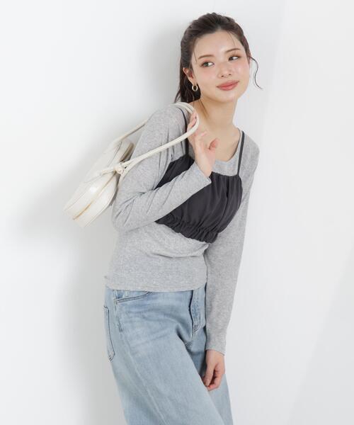 PROPORTION BODY DRESSING（プロポーションボディドレッシング）の「＜セットアップ対応＞ギャザービスチェ / 1216110313（その他トップス・レディース・ベージュ/ダークグレー/オフホワイト・FREE）」の11枚目の写真